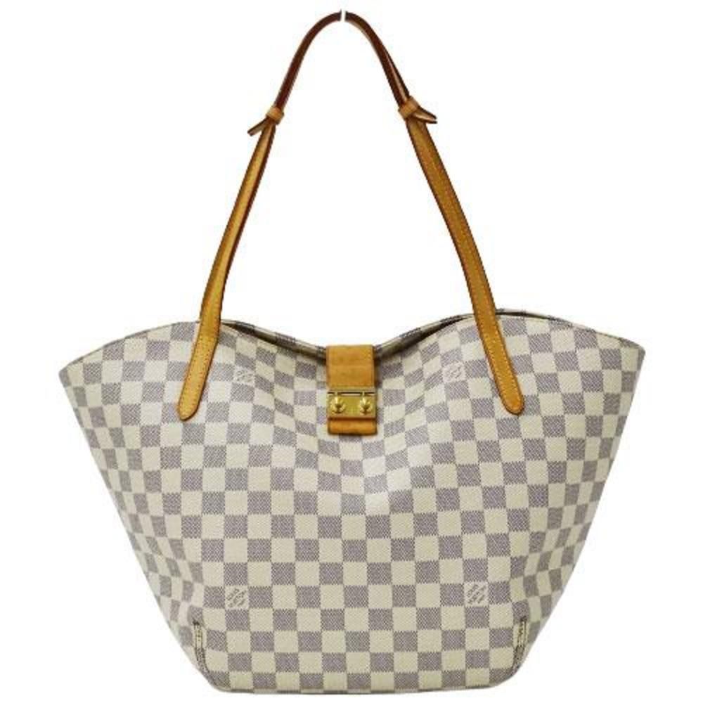 Louis Vuitton Salina PM Damier Azur Tote Shoulder Bag White